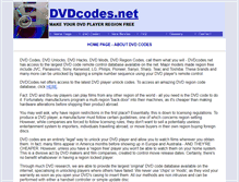 Tablet Screenshot of dvdcodes.net
